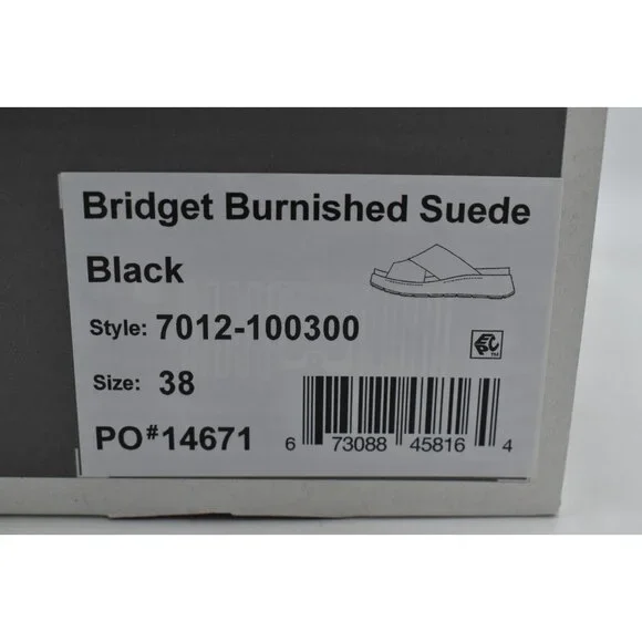 Dansko Womens Size EU 38 Bridget Black Burnished Suede Comfort Slides Sandals - Picture 14 of 14